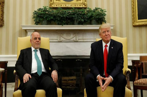 Trump hosts Iraqi leader, says Mosul mission 'moving along'