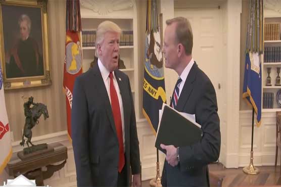 Trump walks out during TV interview after wiretapping questions