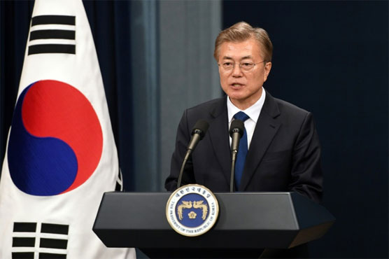 S. Korea's Moon sworn in, says willing to go to North
