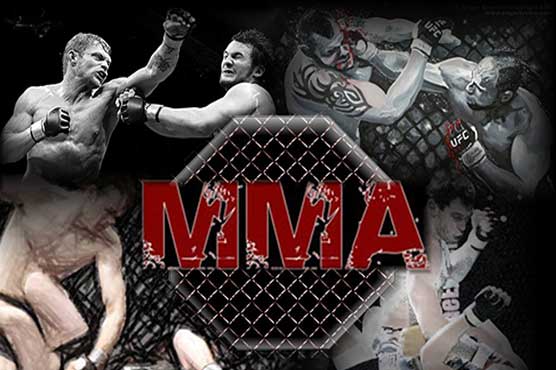 Foreign players take part in mix martial art fighting