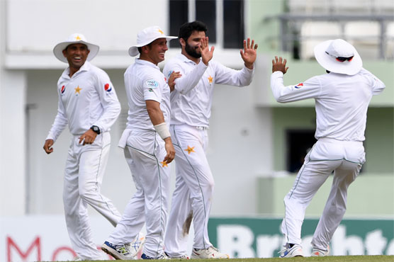 West Indies crawl to 218-5 at stumps against Pakistan