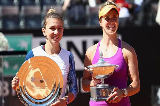 Tennis: Slick Svitolina upsets hurting Halep to win Rome
