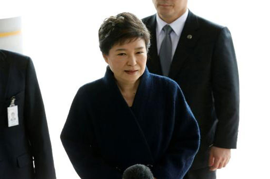 Ousted S. Korean leader Park goes on trial
