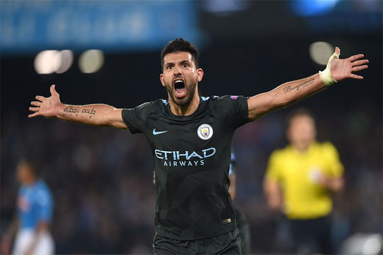Football: 'Legend' Aguero hits record goal as Man City reach last 16