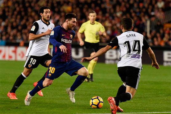 Football: Valencia hold Barca amid Messi ghost goal controversy
