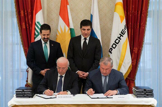 Russia's Rosneft signs Kurdistan oil sharing deal