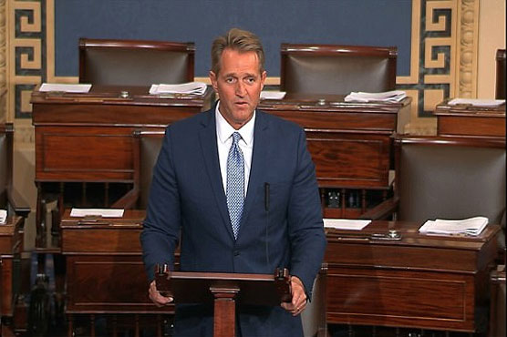 Senator announces exit, says won't be 'complicit' with Trump