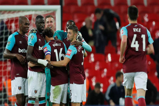 Football: West Ham stun Spurs to reach League Cup quarters, Chelsea win