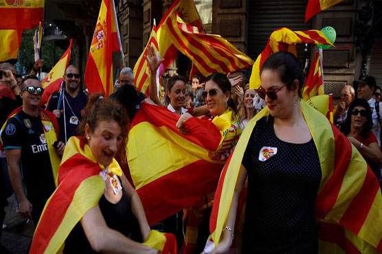 Mass march for unity after Catalan independence move