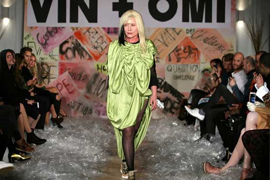 Blondie backs experimental eco-fashion in London show