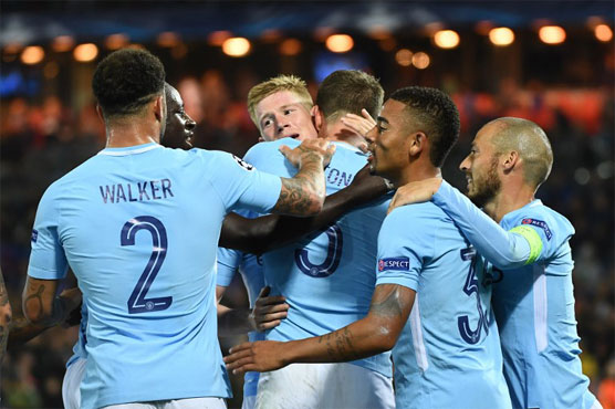 Football: Stones stars as Man City hammer Feyenoord
