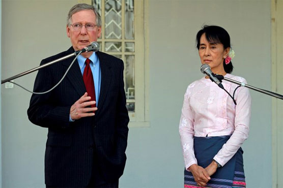 Suu Kyi tells US lawmaker she seeks aid for Rohingya
