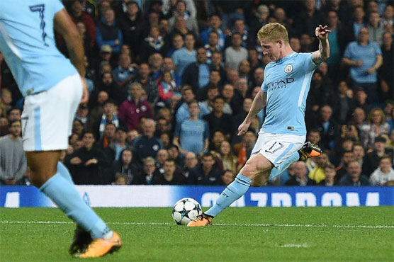 Football: De Bruyne rocket fires Manchester City