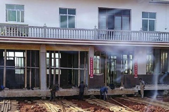 Chinese farmer moves entire house 40 meters 