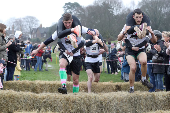 UK Wife Carrying champ beats the mud to win place in world final