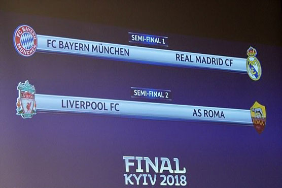 UEFA Champions League: Bayern to face Real, Liverpool to play Roma in semis