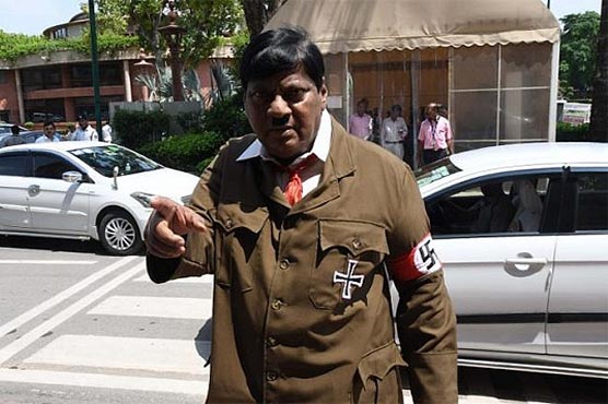 India lawmaker dresses as Hitler to criticize Modi