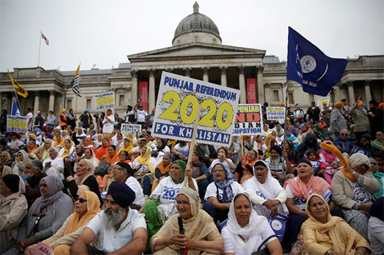 Hundreds of Sikh separatists rally in London