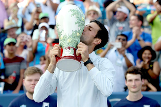 Novak Djokovic beat Roger Federer 6-4 6-4 last to complete a matched set of Masters 1000 titles