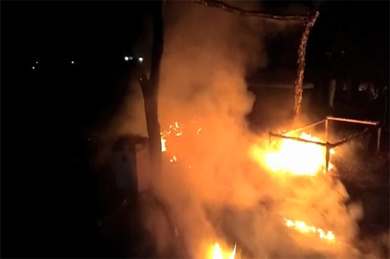 Jehlum: Blaze at hut claims life of father, son