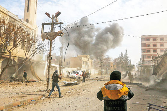 Air strikes batter Syria rebel enclave for fifth day