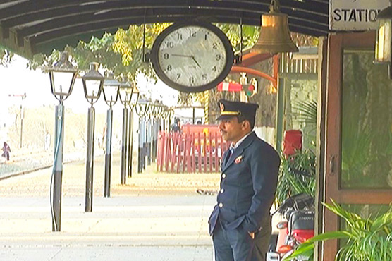 Century-old timepieces ticking accurately at the Golra Sharif station 