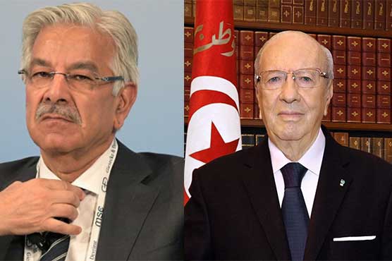 Khawaja Asif calls on president of Tunisia Beji Caid Essebsi