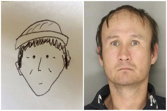 Simple sketch helps police ID market theft suspect