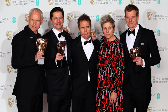 'Three Billboards' tops Baftas as 'Time's Up' campaign shares stage