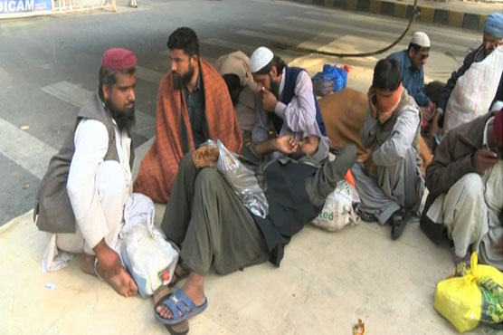 Blind people protest at Mall Road badly disrupts traffic