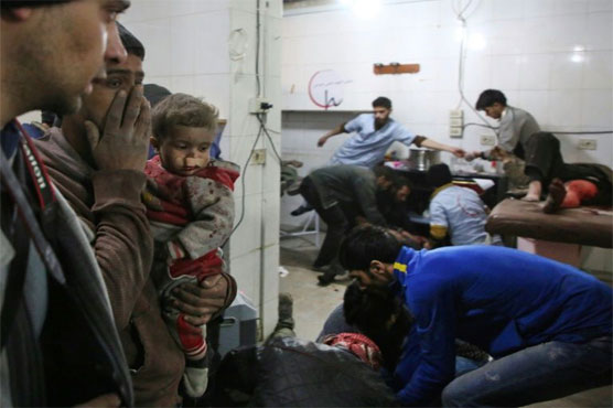 Syrians cower in basements as bombs pound enclave