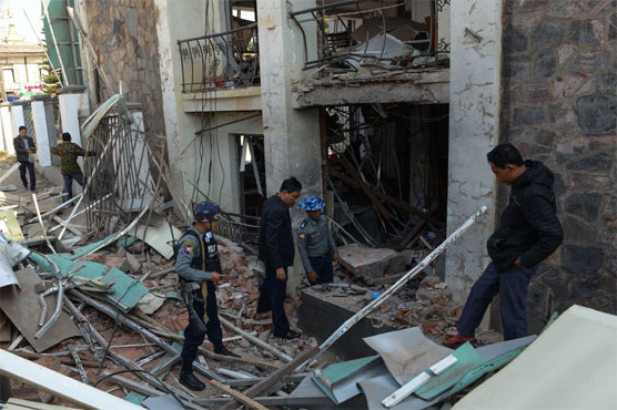 Three bombs hit capital of Myanmar's Rakhine state