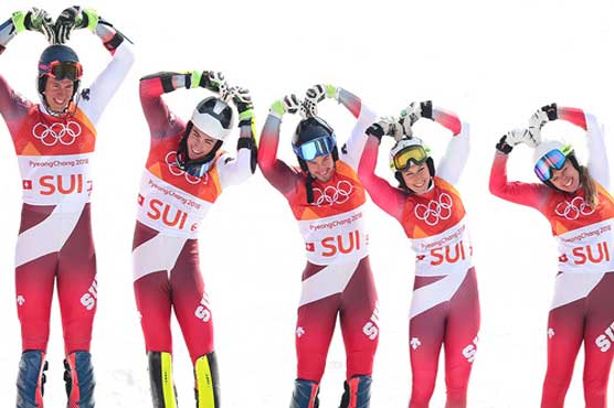 Swiss win inaugural team gold, Norway set medals record
