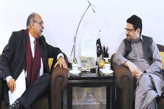Miftah meets Sethi, vows to support PCB