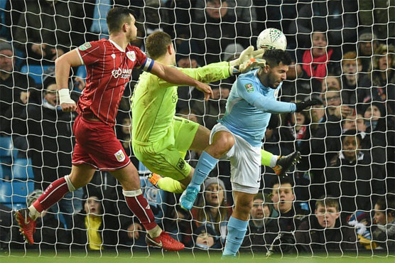 Football: Aguero to the rescue against valiant Bristol City