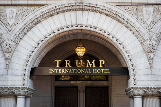 'S**thole' projected on Trump's hotel in Washington