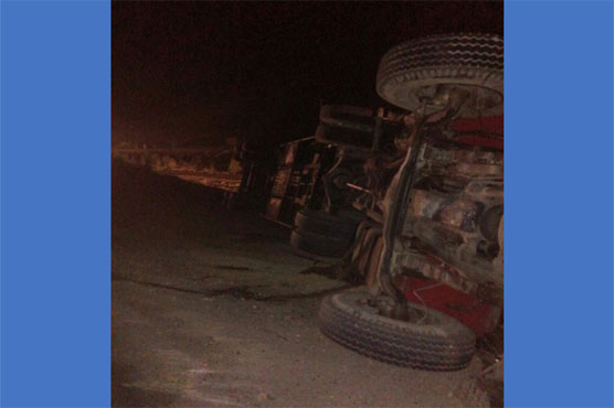 Oil tanker carrying 40,000 litres petrol overturns in Hyderabad