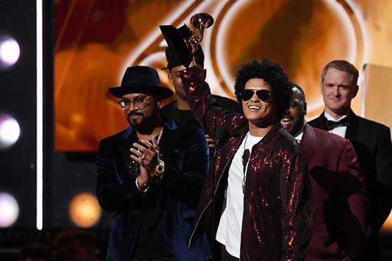 Fun-loving Bruno Mars divisive in his Grammy glory