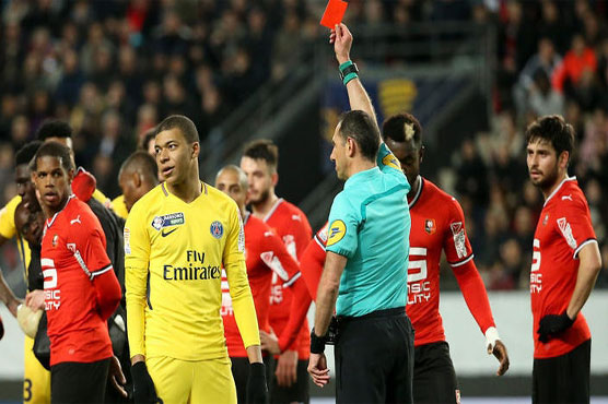 Mbappe sent off as PSG reach League Cup final