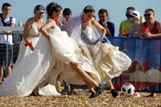 Brides enjoy match-making on World Cup stage