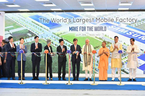 Samsung opens world's largest phone factory in India