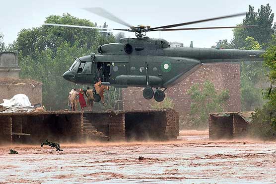 Army rescues five stranded in river