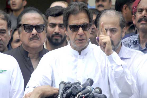 Imran casts vote at Dhok Jilani