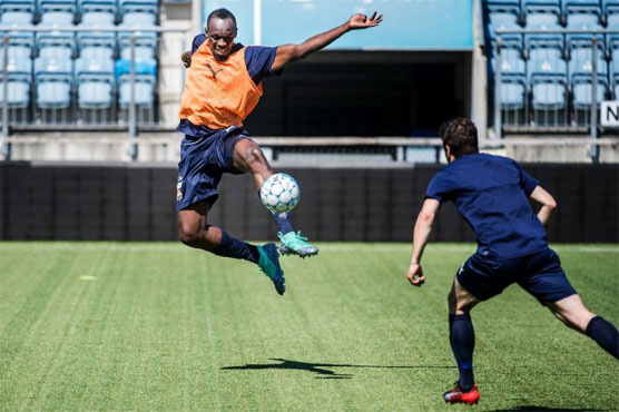 Bolt continues to fuel his pro football dreams in Norway