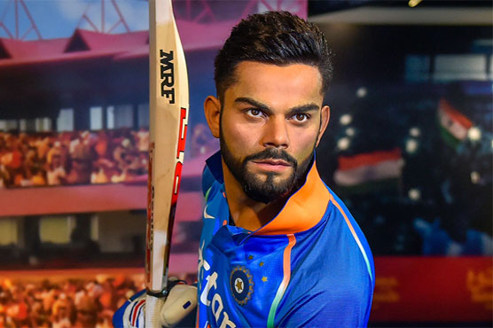 Short first innings at museum for Kohli wax statue
