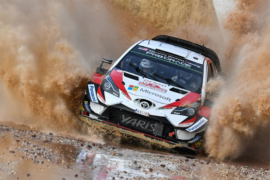 Ogier leads Sardinia rally mud bath