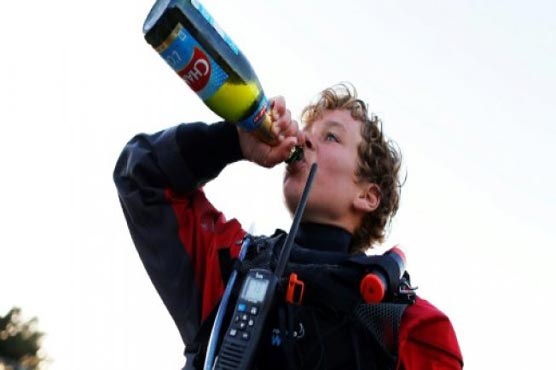 Schoolboy, 12, gets hug from mum after record Channel sail