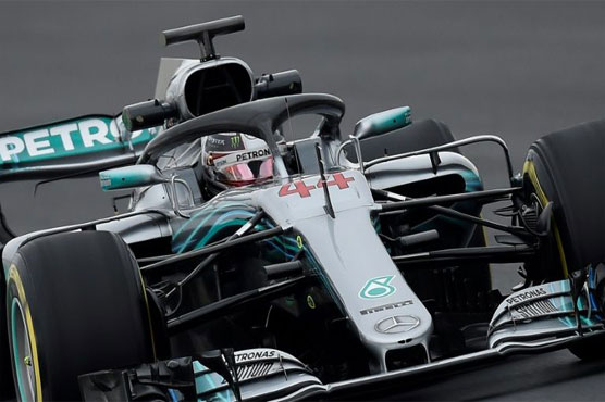 Lewis Hamilton set the fastest time of the week in pre-season Formula One testing on Thursday