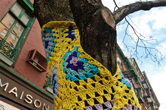 New York City's tree sweaters to stay in place