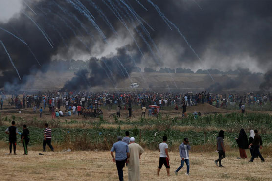 Israeli troops fire shots, tear gas at Gaza protesters, 350 Palestinians hurt
